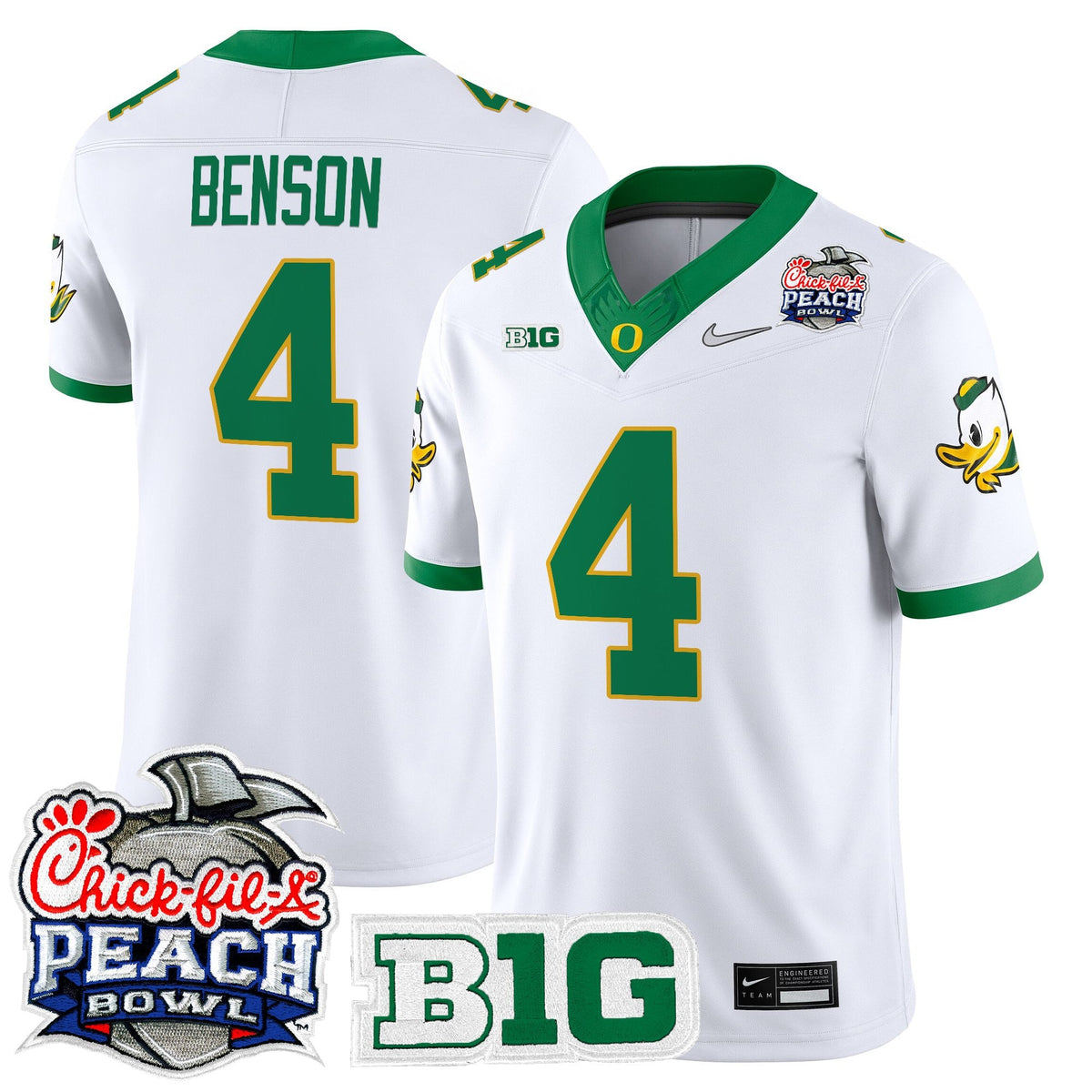 Men's Oregon Ducks 2026 Peach Bowl Vapor Limited Jersey - All Stitched