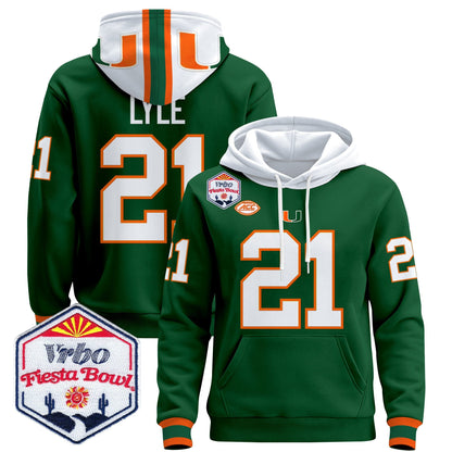 Men's Miami Hurricanes 2026 The Fiesta Bowl Premium Pullover Hoodie - All Stitched