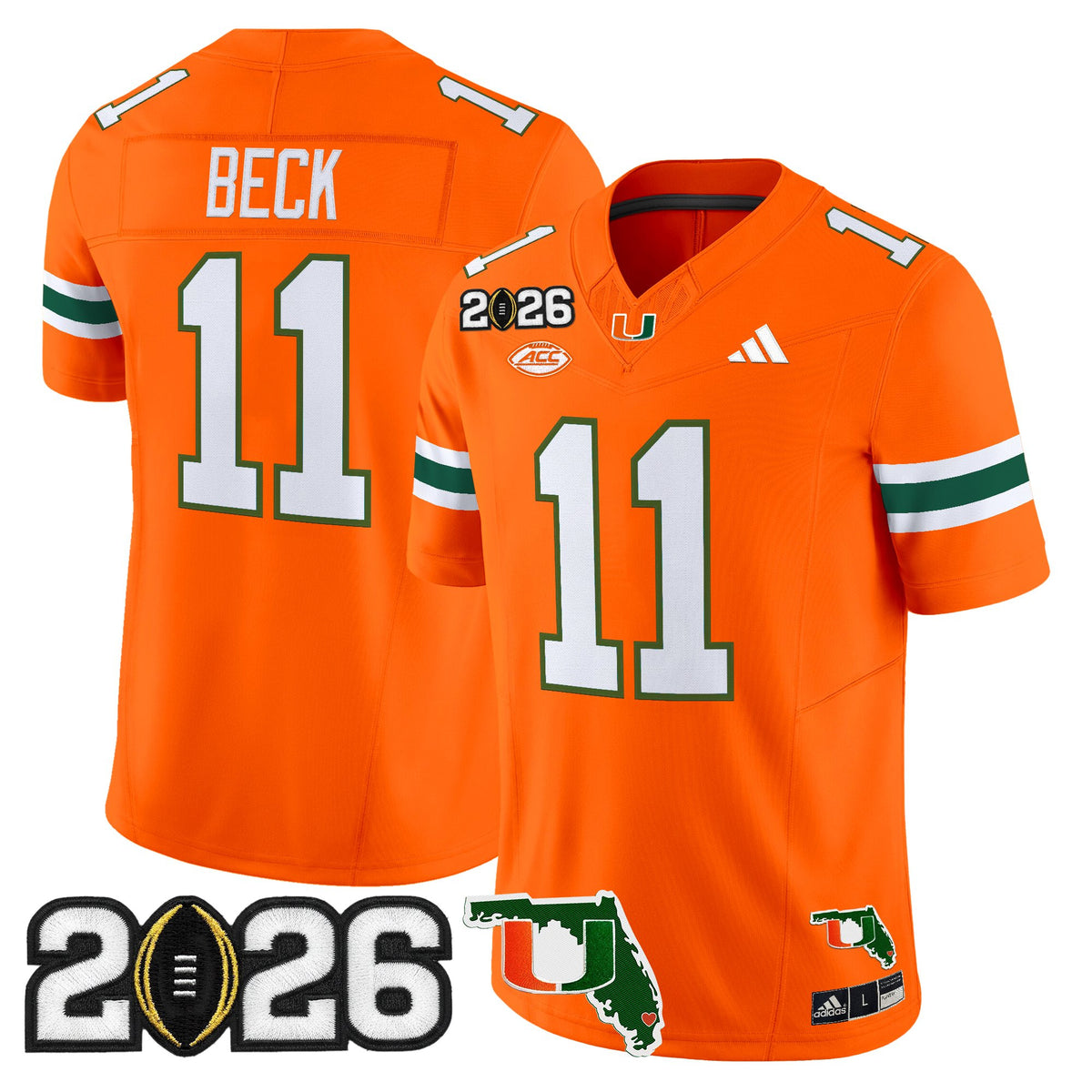 Miami Hurricanes 2026 CFP Final & Florida Patch Vapor Limited Jersey - All Stitched