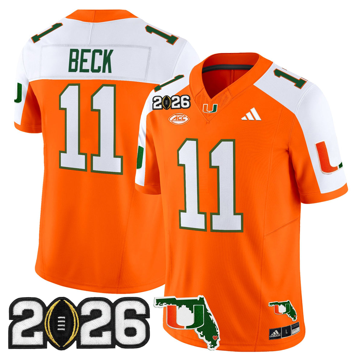 Miami Hurricanes 2026 CFP Final & Florida Patch Vapor Limited Jersey - All Stitched