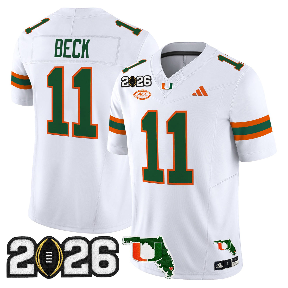 Miami Hurricanes 2026 CFP Final & Florida Patch Vapor Limited Jersey - All Stitched