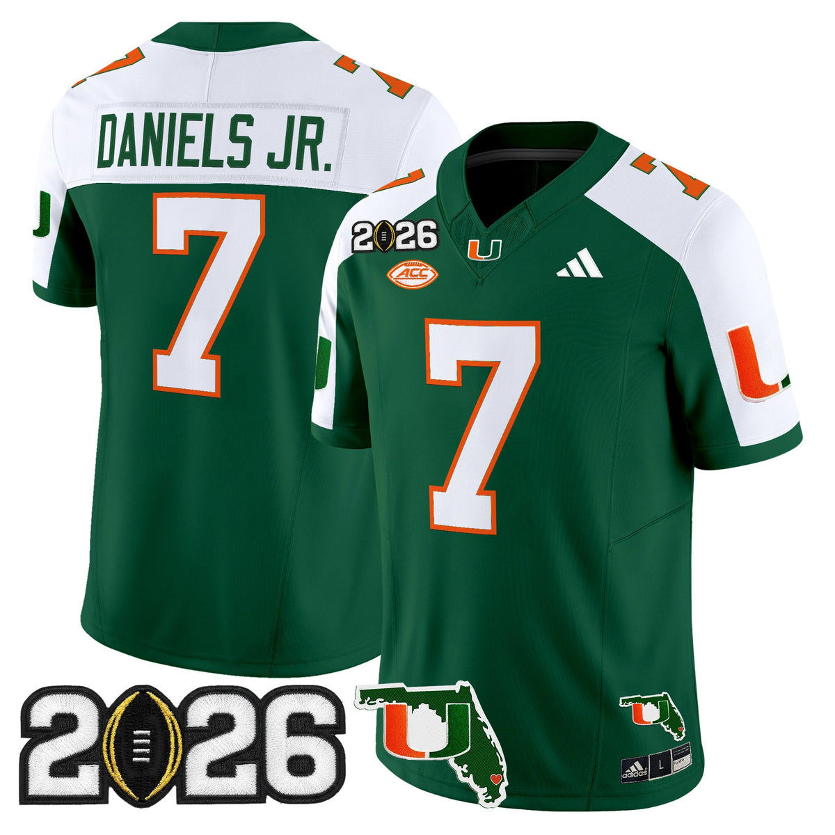 Miami Hurricanes 2026 CFP Final & Florida Patch Vapor Limited Jersey - All Stitched