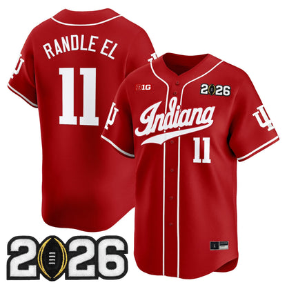 Men's Indiana Hoosiers 2026 CFP Final Patch Vapor Baseball Jersey - All Stitched
