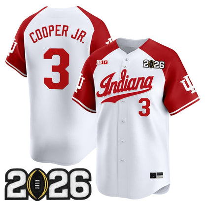 Men's Indiana Hoosiers 2026 CFP Final Patch Vapor Baseball Jersey - All Stitched
