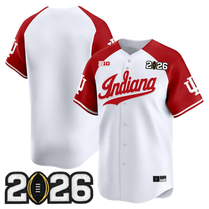 Men's Indiana Hoosiers 2026 CFP Final Patch Vapor Baseball Jersey - All Stitched