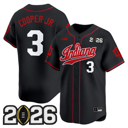 Men's Indiana Hoosiers 2026 CFP Final Patch Vapor Baseball Jersey - All Stitched