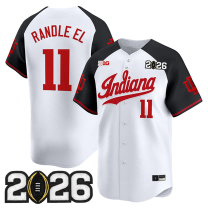 Men's Indiana Hoosiers 2026 CFP Final Patch Vapor Baseball Jersey - All Stitched