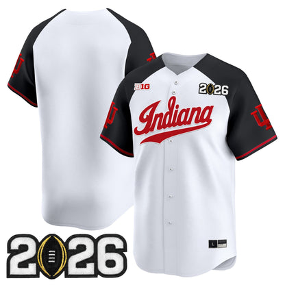 Men's Indiana Hoosiers 2026 CFP Final Patch Vapor Baseball Jersey - All Stitched
