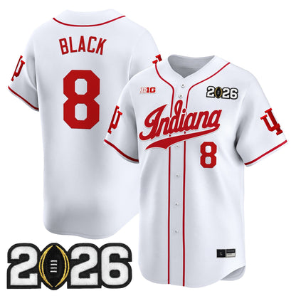 Men's Indiana Hoosiers 2026 CFP Final Patch Vapor Baseball Jersey - All Stitched