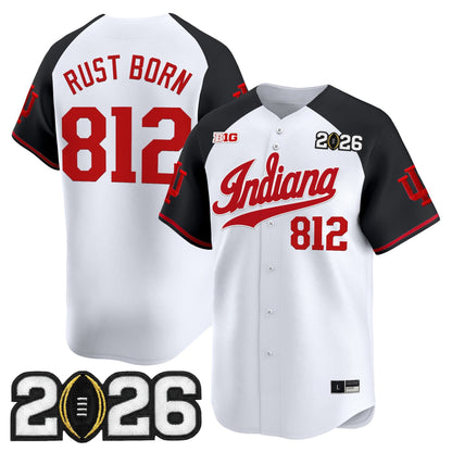 Men's Indiana Hoosiers 2026 CFP Final Patch Vapor Baseball Jersey - All Stitched