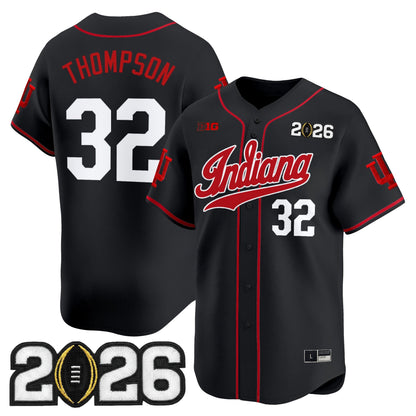 Men's Indiana Hoosiers 2026 CFP Final Patch Vapor Baseball Jersey - All Stitched