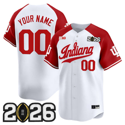 Indiana Hoosiers 2026 CFP Final Patch Vapor Baseball Custom Jersey - All Stitched