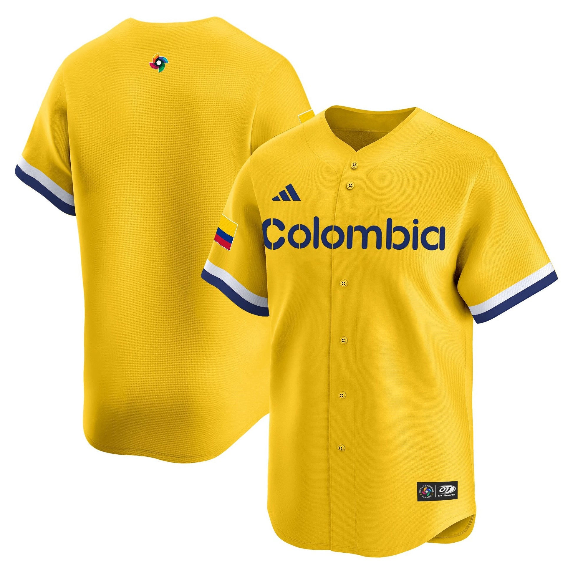 Men's Team Colombia 2026 World Baseball Classic Vapor Premier Jersey - All Stitched