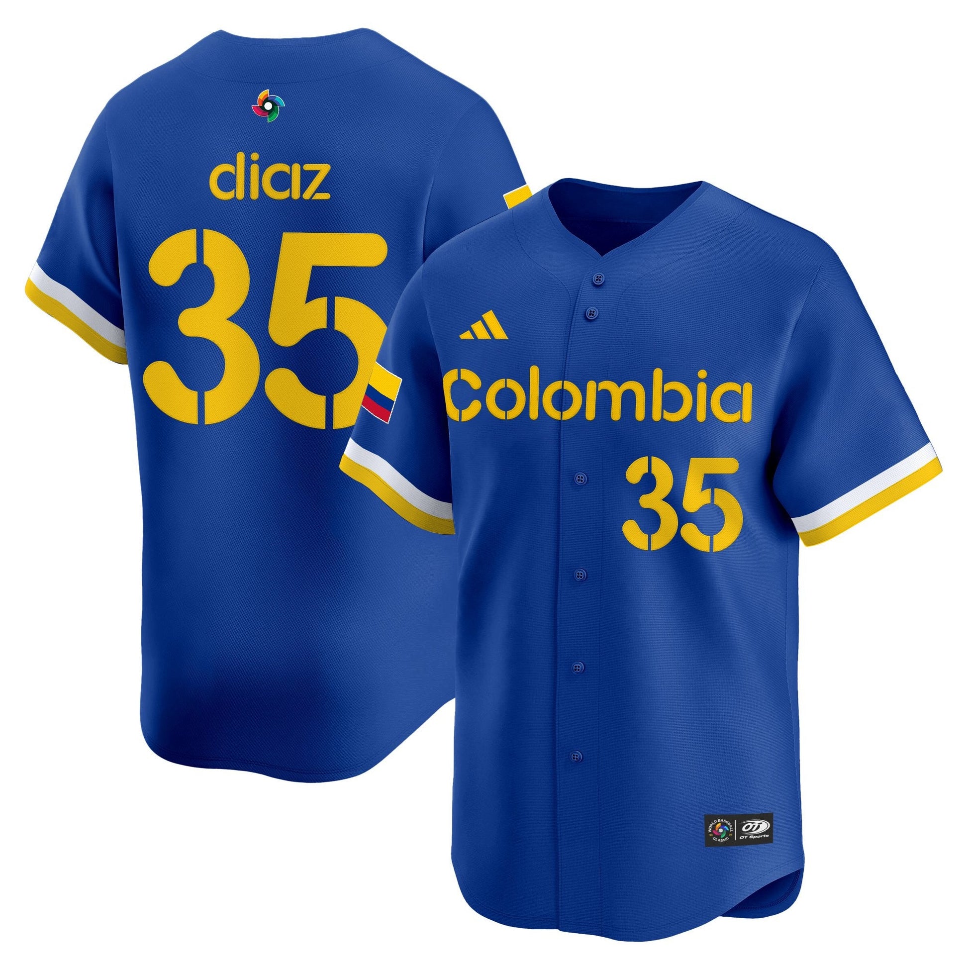 Men's Team Colombia 2026 World Baseball Classic Vapor Premier Jersey - All Stitched