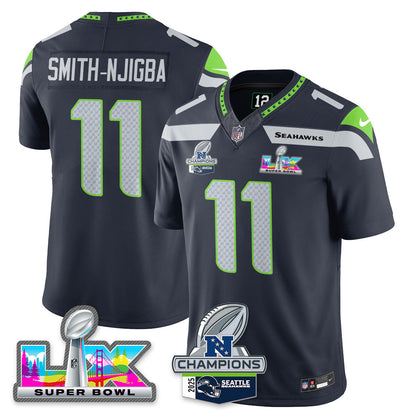 SEA 2025 NFC Champions Vapor Limited Jersey V2 - All Stitched