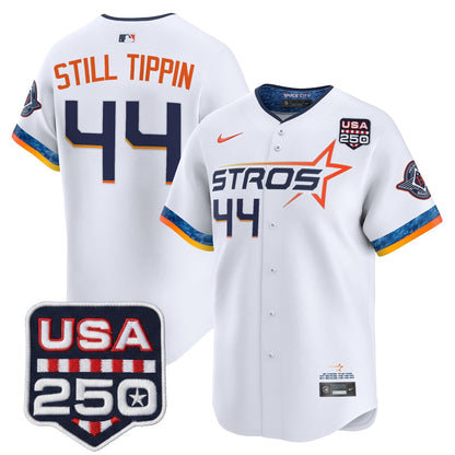 Men’s Houston Astros 250America Patch Vapor Premier Limited Jersey - All Stitched