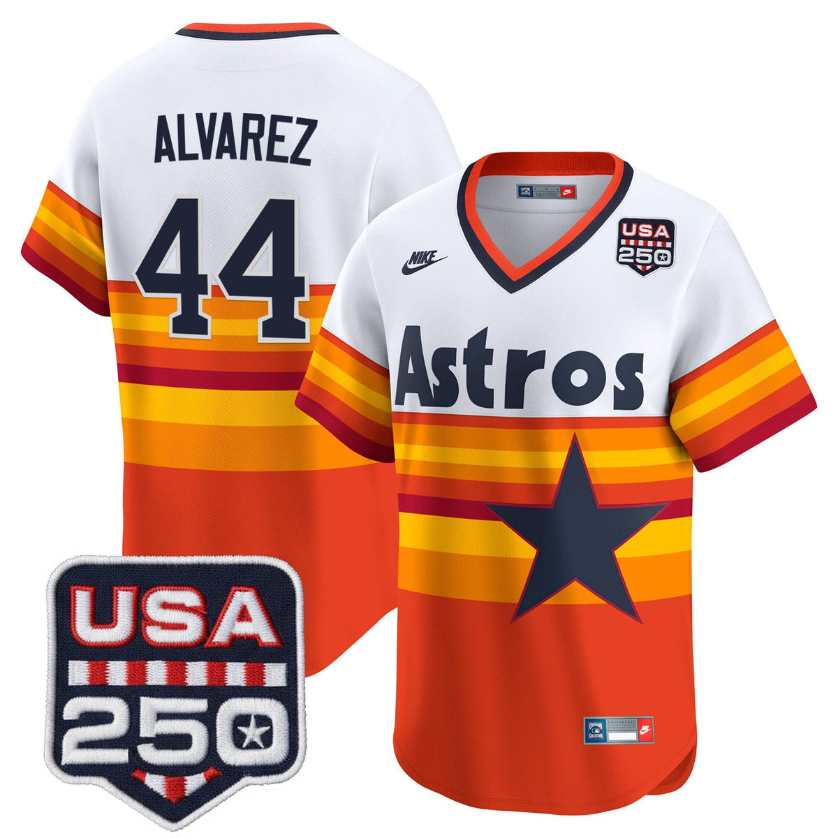 Men’s Houston Astros 250America Patch Vapor Premier Limited Jersey - All Stitched