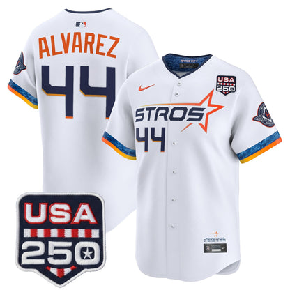 Men’s Houston Astros 250America Patch Vapor Premier Limited Jersey - All Stitched