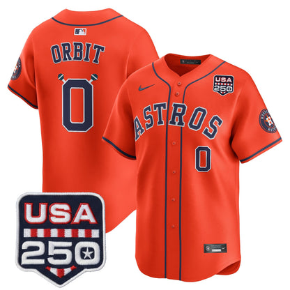 Men’s Houston Astros 250America Patch Vapor Premier Limited Jersey - All Stitched