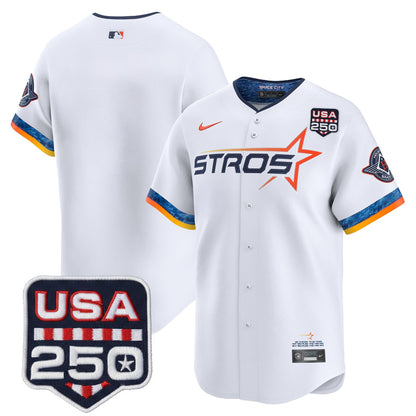 Men’s Houston Astros 250America Patch Vapor Premier Limited Jersey - All Stitched