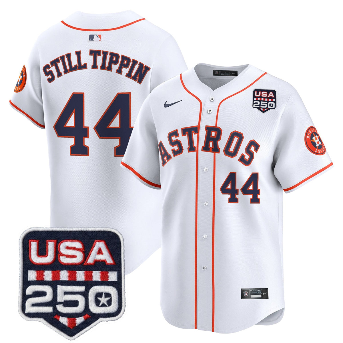 Men’s Houston Astros 250America Patch Vapor Premier Limited Jersey - All Stitched