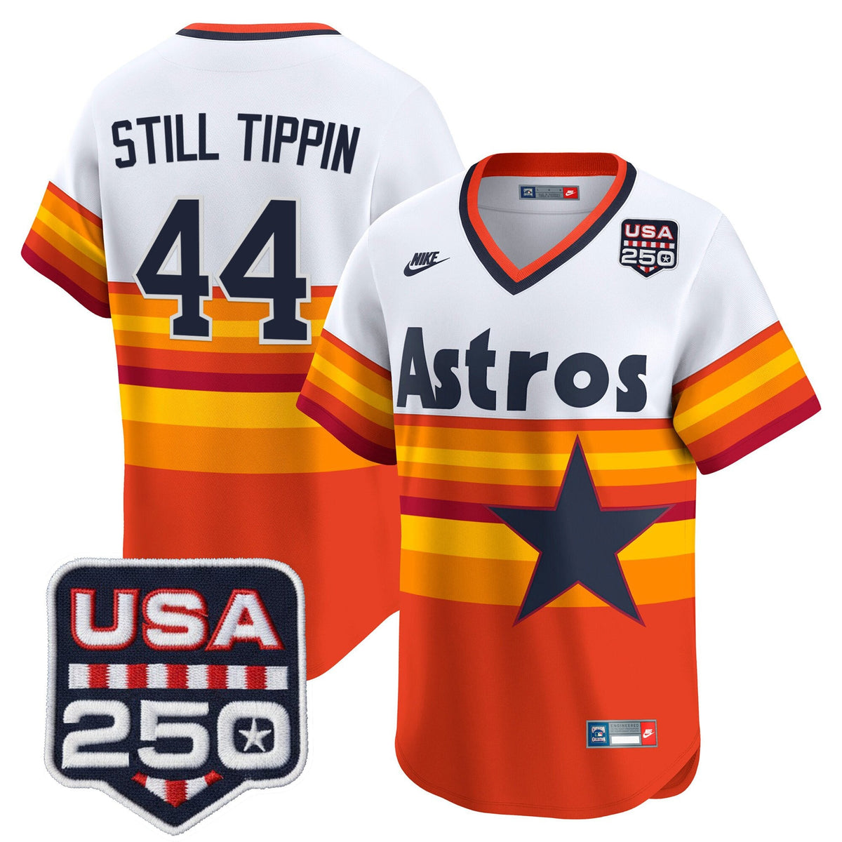 Men’s Houston Astros 250America Patch Vapor Premier Limited Jersey - All Stitched