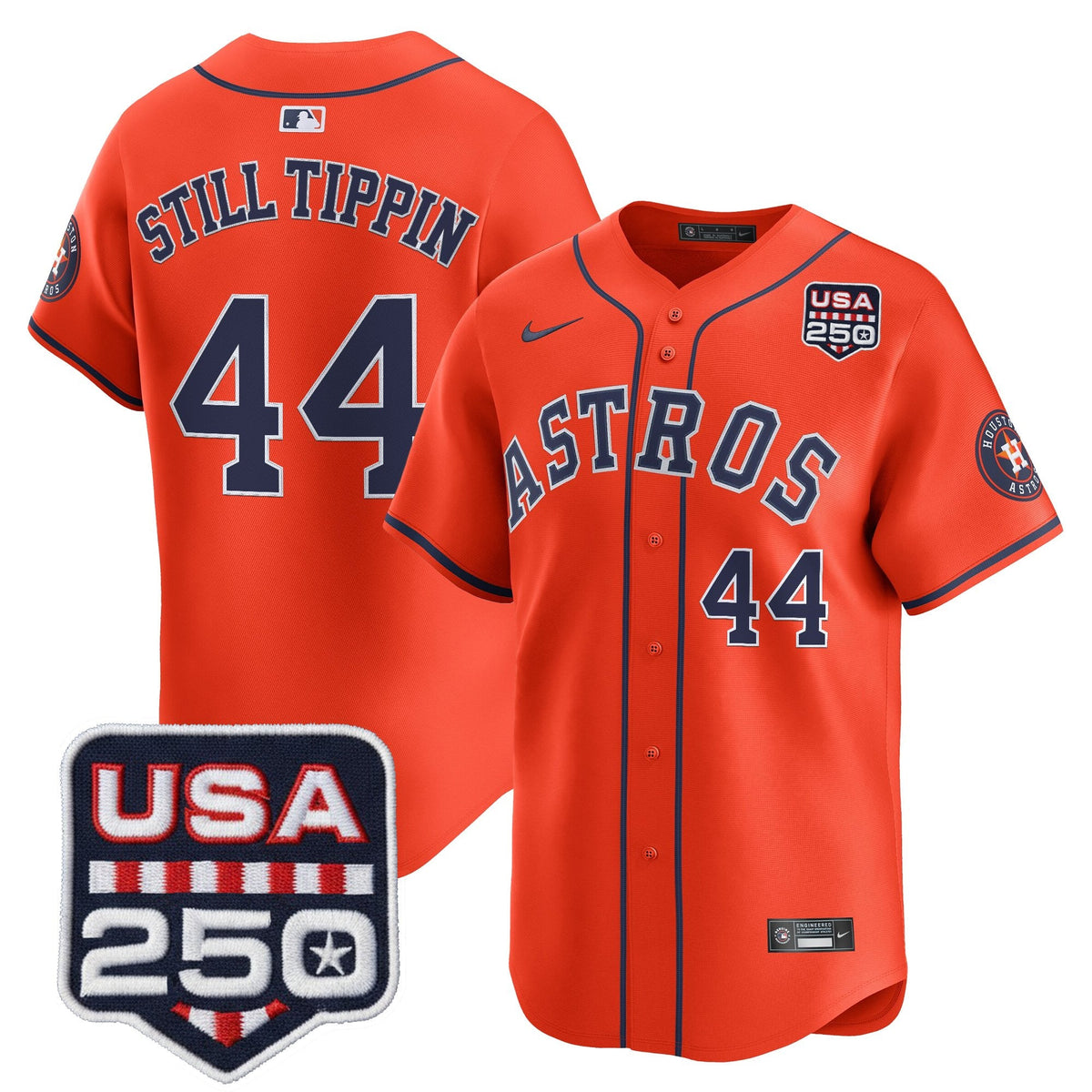 Men’s Houston Astros 250America Patch Vapor Premier Limited Jersey - All Stitched