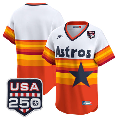 Men’s Houston Astros 250America Patch Vapor Premier Limited Jersey - All Stitched