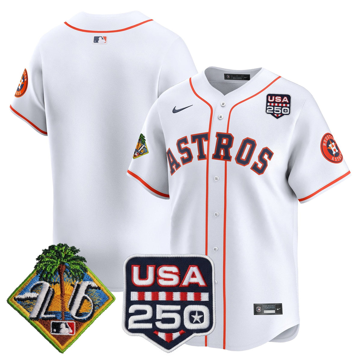 Men's Houston Astros 2026 Spring Training & 250America Patch Vapor Premier Limited Jersey - All Stitched