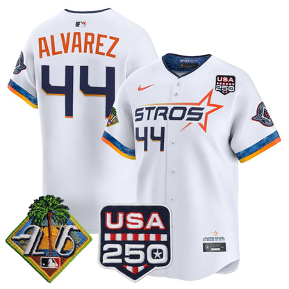 Men's Houston Astros 2026 Spring Training & 250America Patch Vapor Premier Limited Jersey - All Stitched