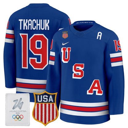 Men's 2026 USA Olympic Premium Hockey Jersey - All Stitched