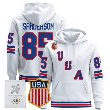 Men's 2026 USA Olympic Premium Hockey Hoodie - All Stitched