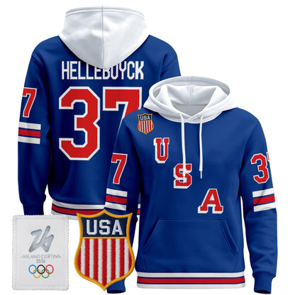 Men's 2026 USA Olympic Premium Hockey Hoodie - All Stitched