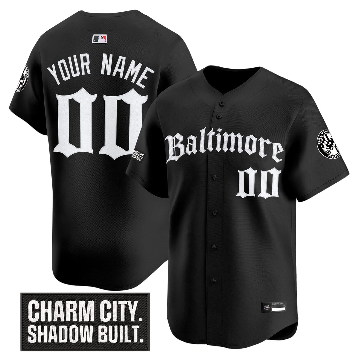 Baltimore Orioles 'Gothic Harbor Edition' Vapor Premier Limited Custom Jersey - All Stitched
