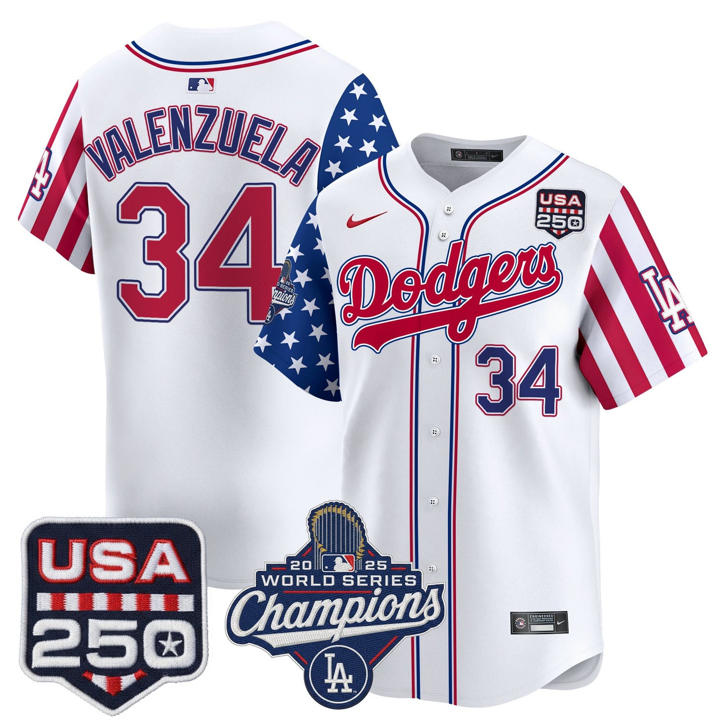 Men's Los Angeles "Dodgers America250" Edition Vapor Premier Limited Jersey V2 - All Stitched