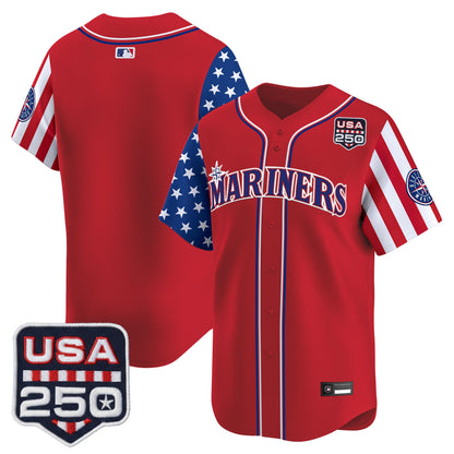 Men's Seattle Mariners "America250 Edition" Vapor Premier Limited Jersey - All Stitched