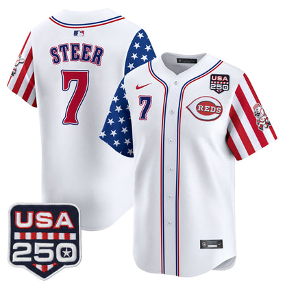 Men's Cincinnati Reds "America250 Edition" Vapor Premier Limited Jersey - All Stitched