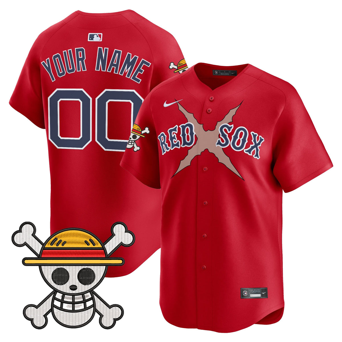 Boston Red Sox x One Piece Vapor Premier Limited Custom Jersey - Stitched
