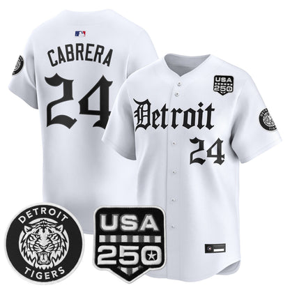 Men's Detroit Tigers ‘Gothic Edition’ Vapor Premier Limited Jersey - All Stitched
