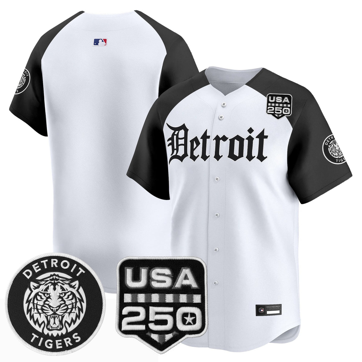 Men's Detroit Tigers ‘Gothic Edition’ Vapor Premier Limited Jersey - All Stitched