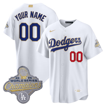 Los Angeles Dodgers "Gold Collection" Premier Limited Custom Jersey - All Stitched