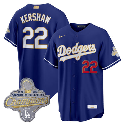 Men's Los Angeles Dodgers "Gold Collection" Premier Limited Jersey - All Stitched