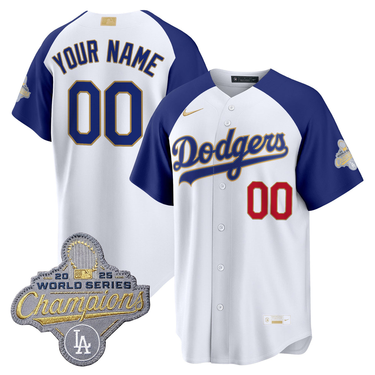 Los Angeles Dodgers "Gold Collection" Premier Limited Custom Jersey - All Stitched