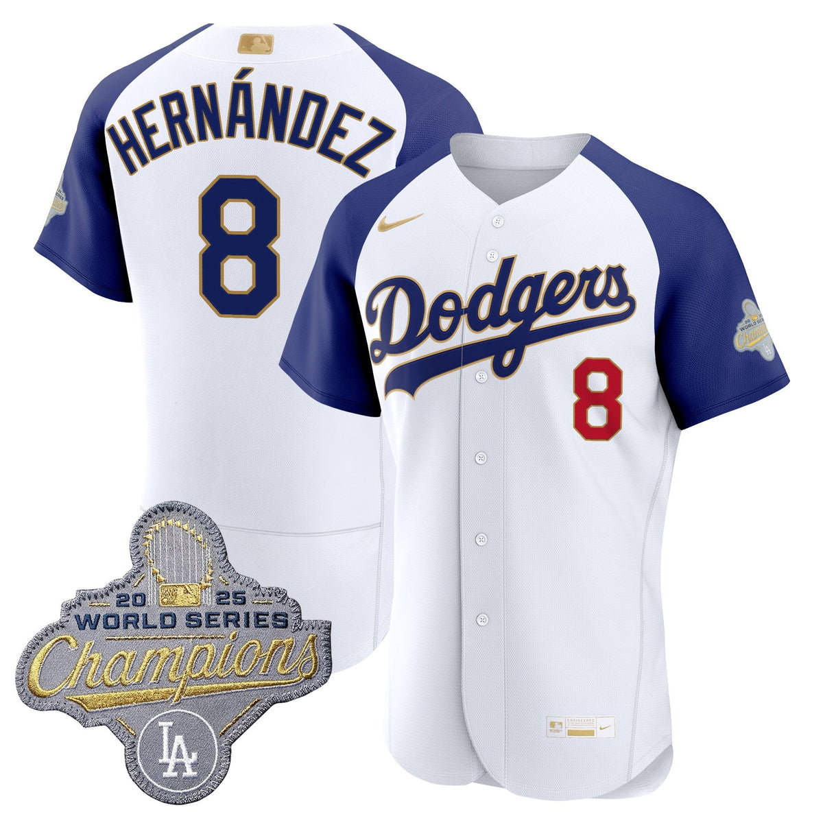 Men's Los Angeles Dodgers "Gold Collection" Premier Elite Jersey - All Stitched