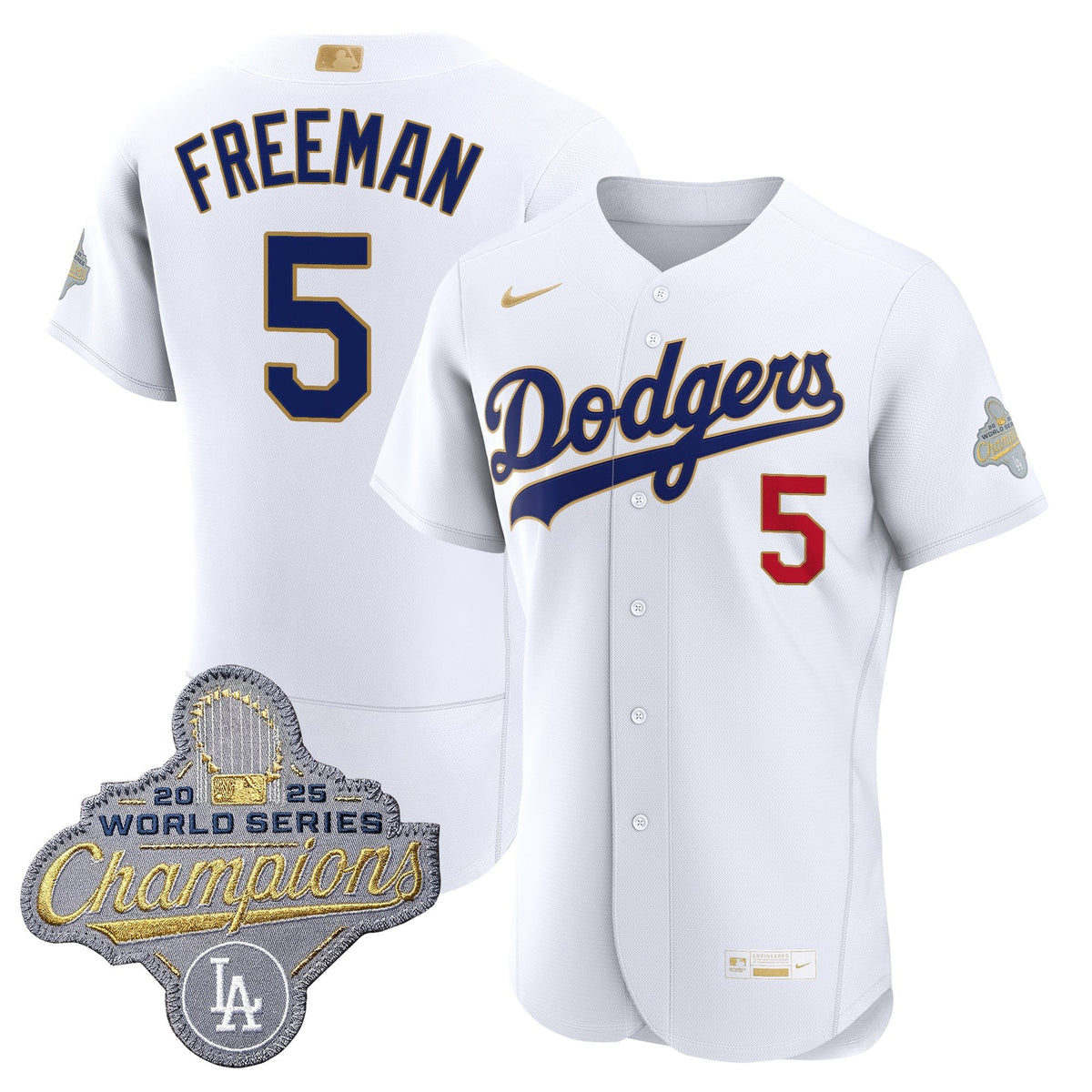 Men's Los Angeles Dodgers "Gold Collection" Premier Elite Jersey - All Stitched