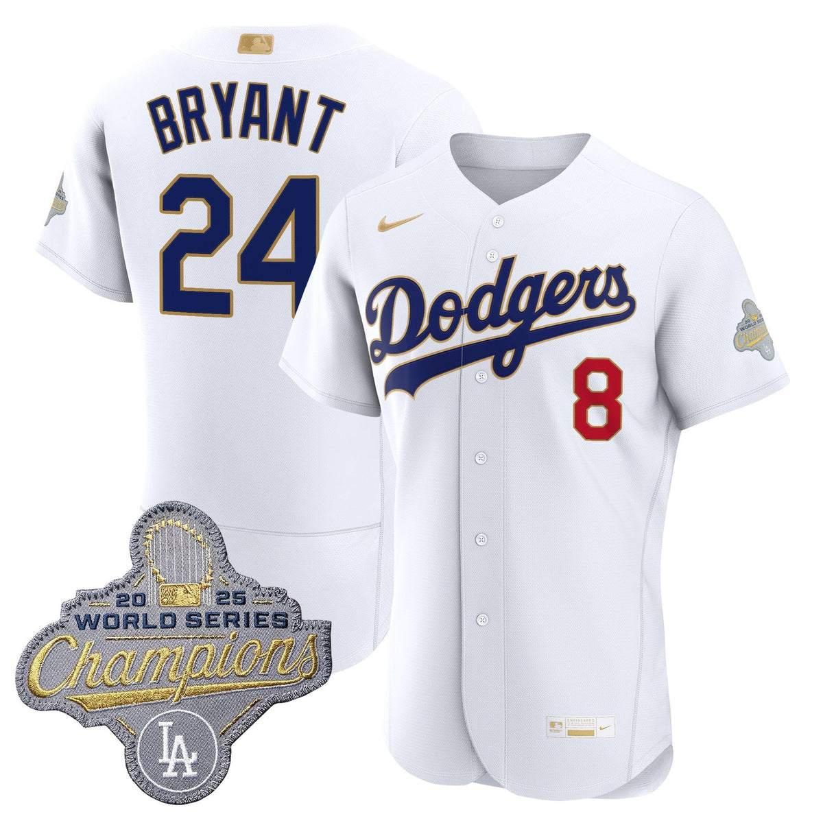Men's Los Angeles Dodgers "Gold Collection" Premier Elite Jersey - All Stitched