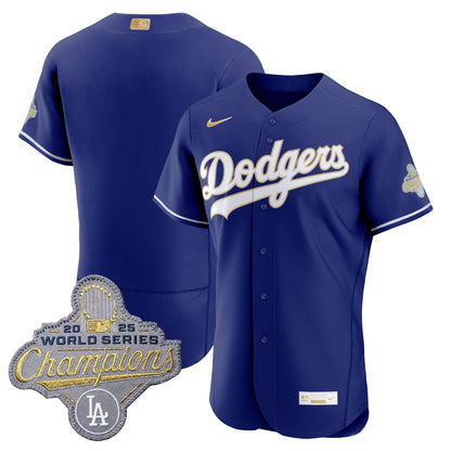 Men's Los Angeles Dodgers "Gold Collection" Premier Elite Jersey - All Stitched