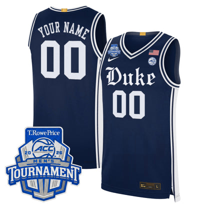 Duke Blue Devils 2026 ACC Conference Tournament Champions Custom Basketball Jersey - All Stitched