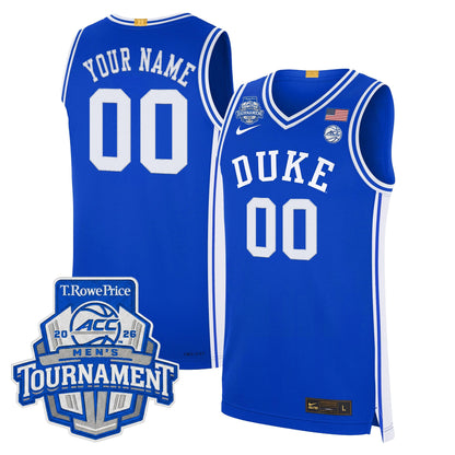 Duke Blue Devils 2026 ACC Conference Tournament Champions Custom Basketball Jersey - All Stitched