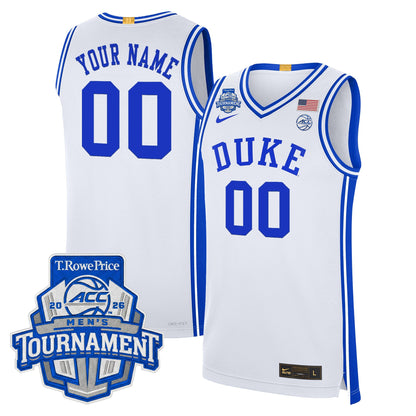 Duke Blue Devils 2026 ACC Conference Tournament Champions Custom Basketball Jersey - All Stitched